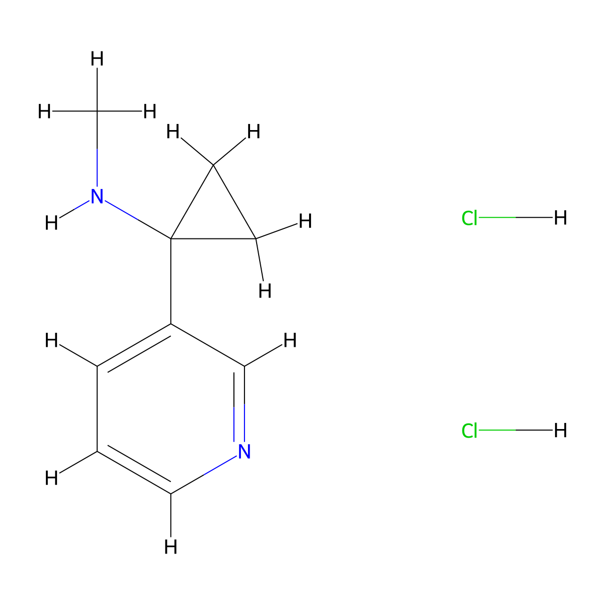 N-methyl-1-(pyridin-3-yl)cyclopropan-1-amine dihydrochloride molecular structure, CAS 2344680-44-8