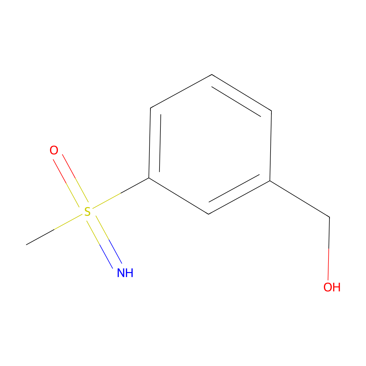 (3-(Hydroxymethyl)phenyl)(imino)(methyl)-l6-sulfanone molecular structure, CAS 2344680-52-8