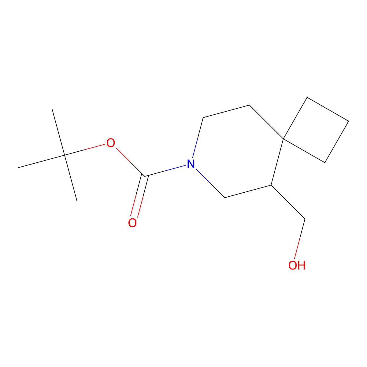 Tert-butyl 5-(hydroxymethyl)-7-azaspiro[3.5]nonane-7-carboxylate molecular structure, CAS 2344680-62-0