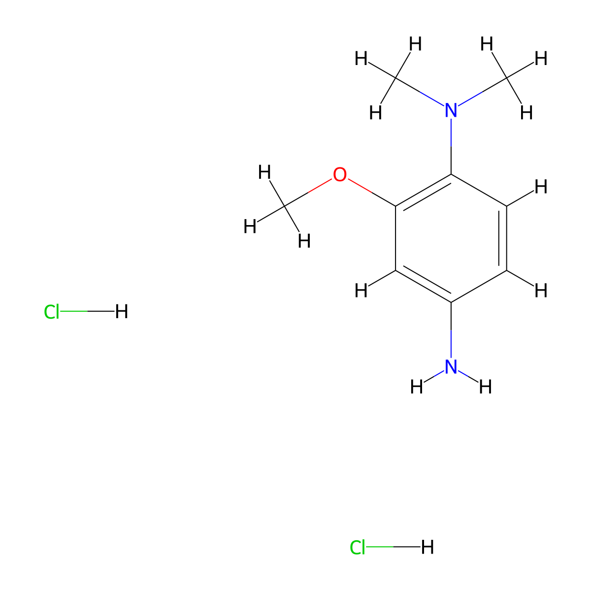2-methoxy-N1,N1-dimethylbenzene-1,4-diamine dihydrochloride molecular structure, CAS 2344680-66-4