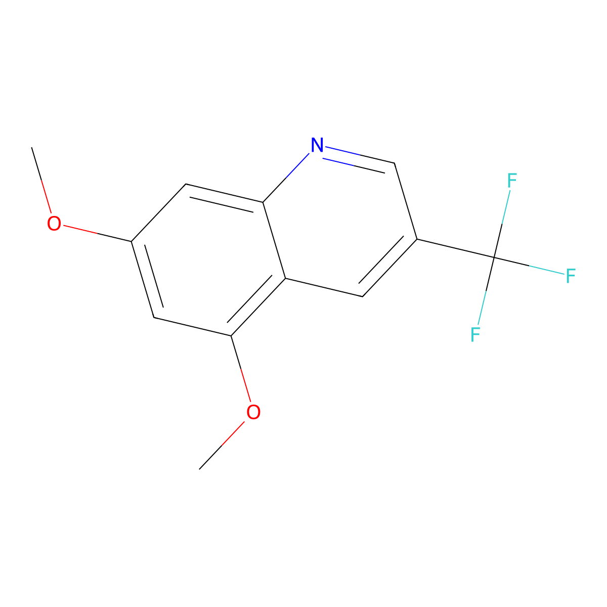5,7-Dimethoxy-3-(trifluoromethyl)quinoline molecular structure, CAS 2344680-78-8