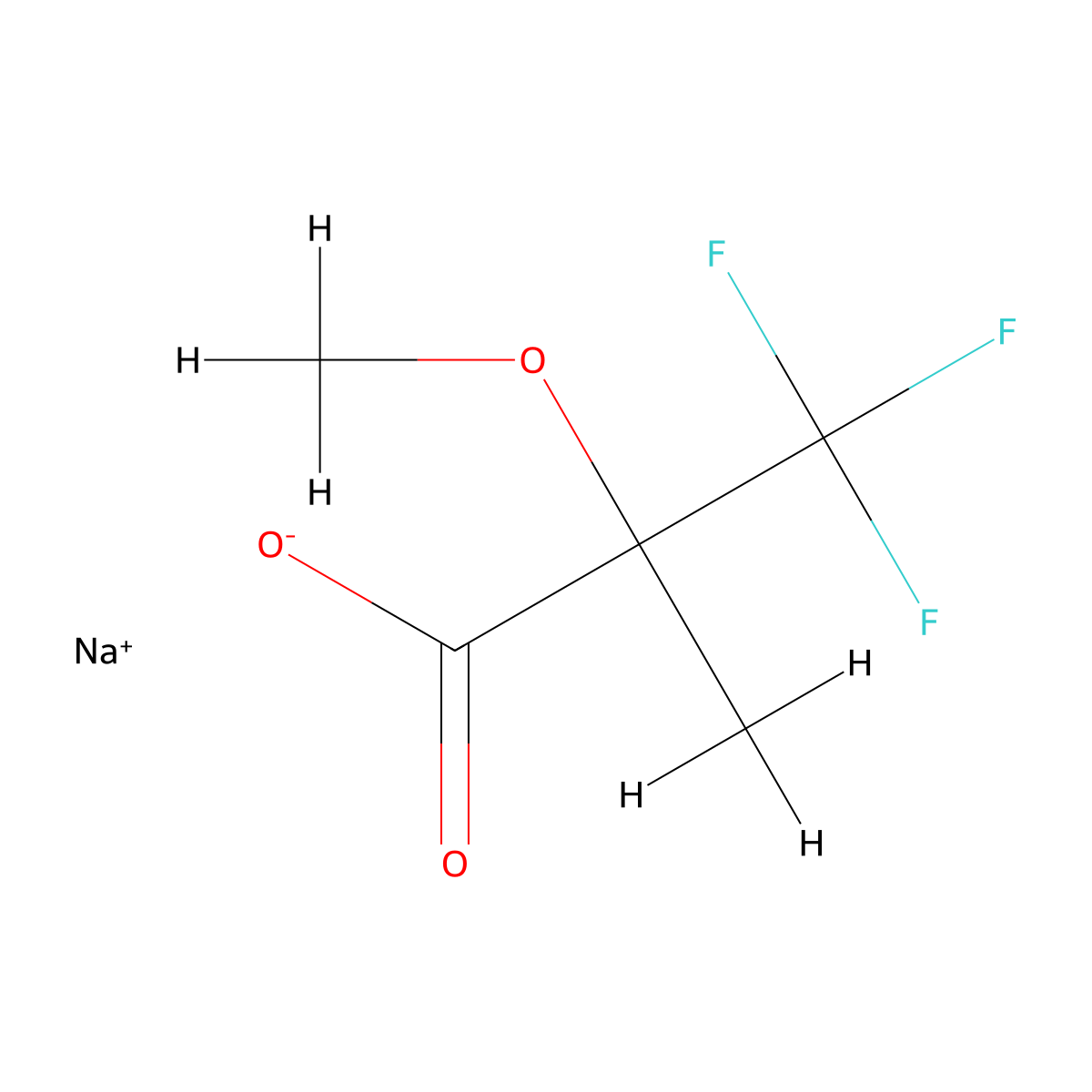 Sodium 3,3,3-trifluoro-2-methoxy-2-methylpropanoate molecular structure, CAS 2344680-79-9