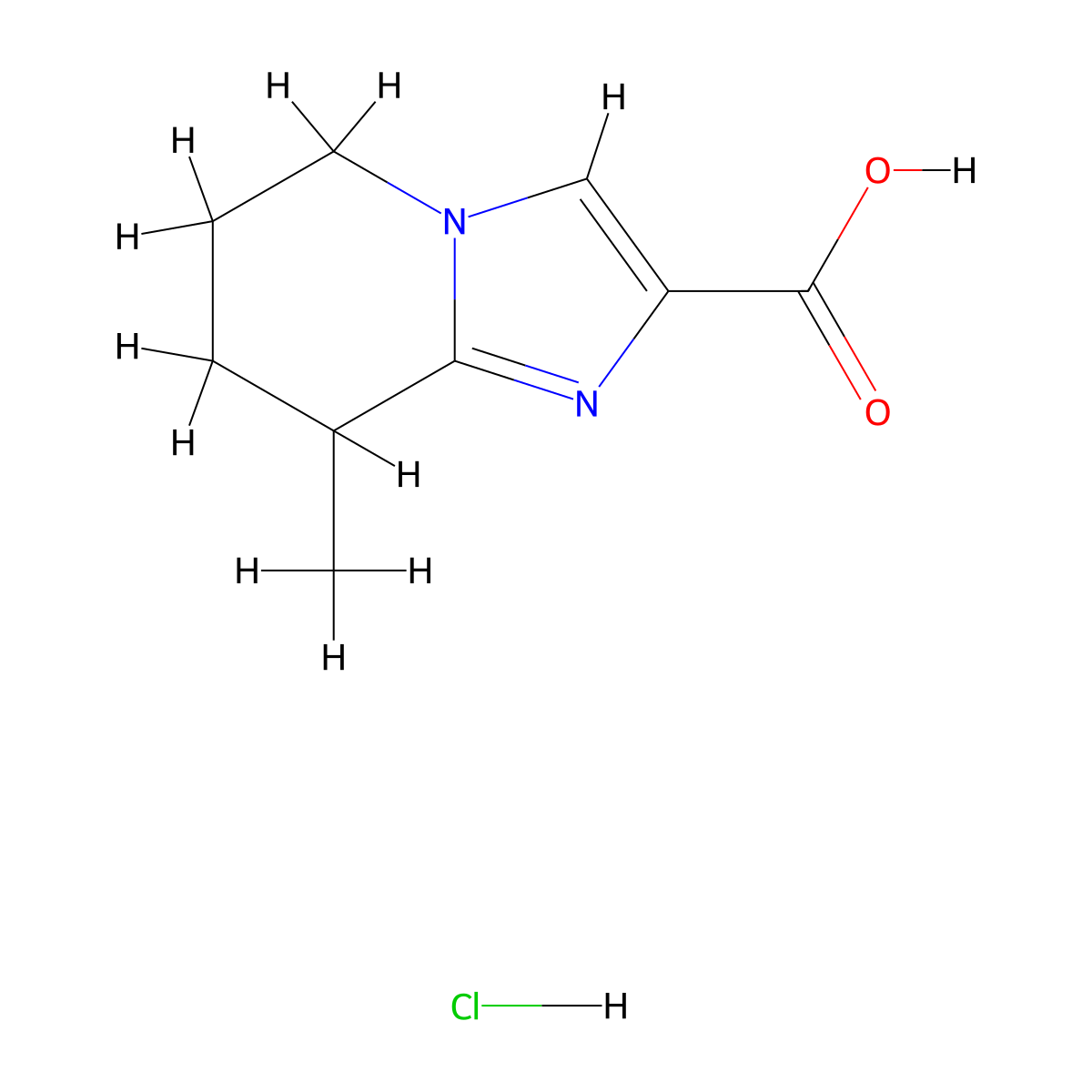 8-Methyl-5,6,7,8-tetrahydroimidazo[1,2-a]pyridine-2-carboxylic acid;hydrochloride molecular structure, CAS 2344680-99-3