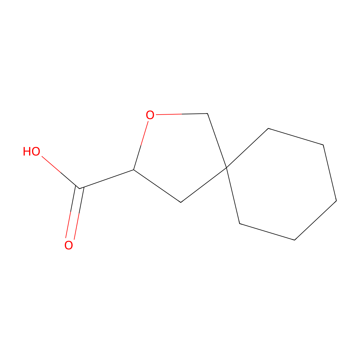 2-Oxaspiro(4.5)decane-3-carboxylic acid molecular structure, CAS 2344681-38-3