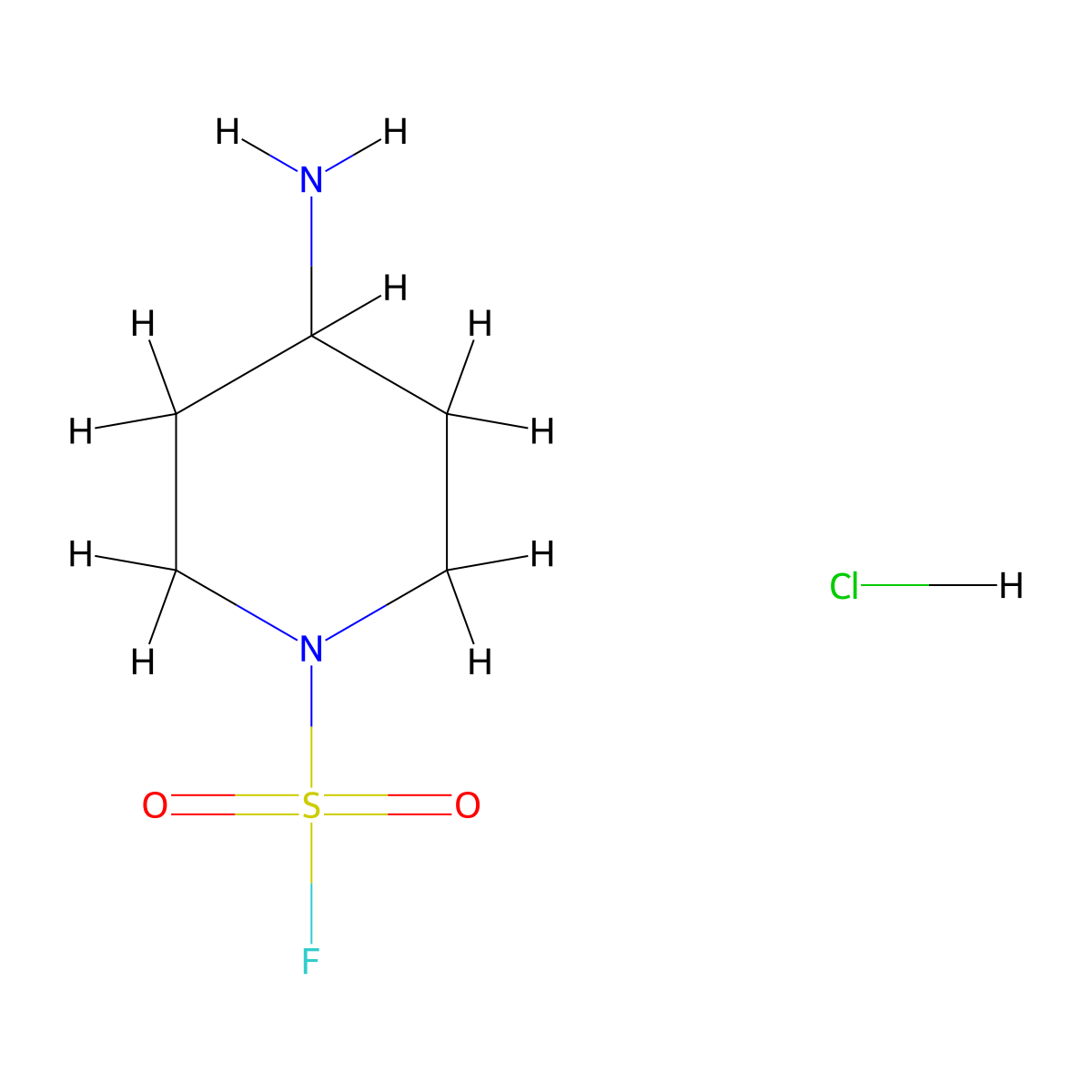 4-Aminopiperidine-1-sulfonyl fluoride hydrochloride molecular structure, CAS 2344681-41-8