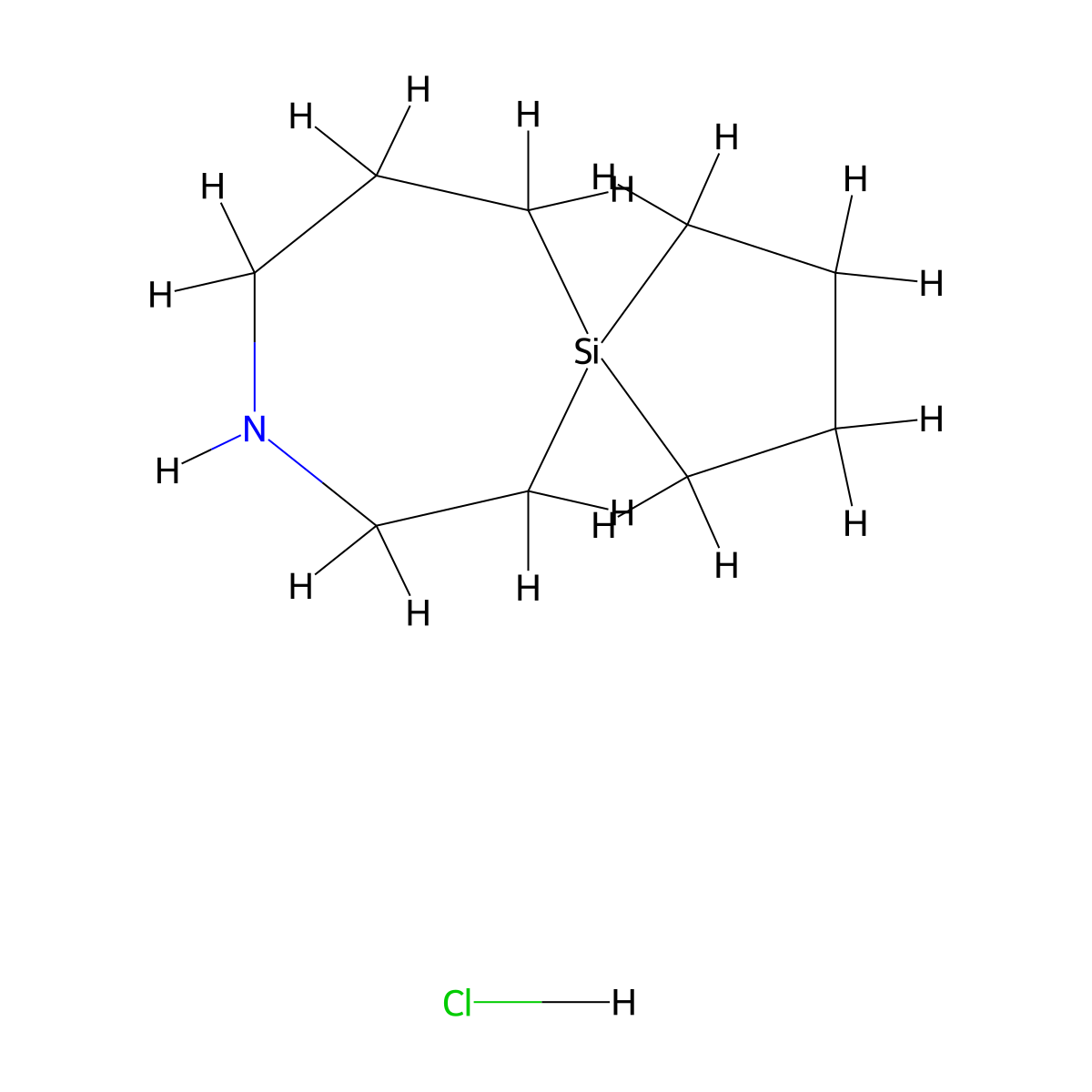 8-Aza-5-silaspiro[4.6]undecane hydrochloride molecular structure, CAS 2344681-45-2