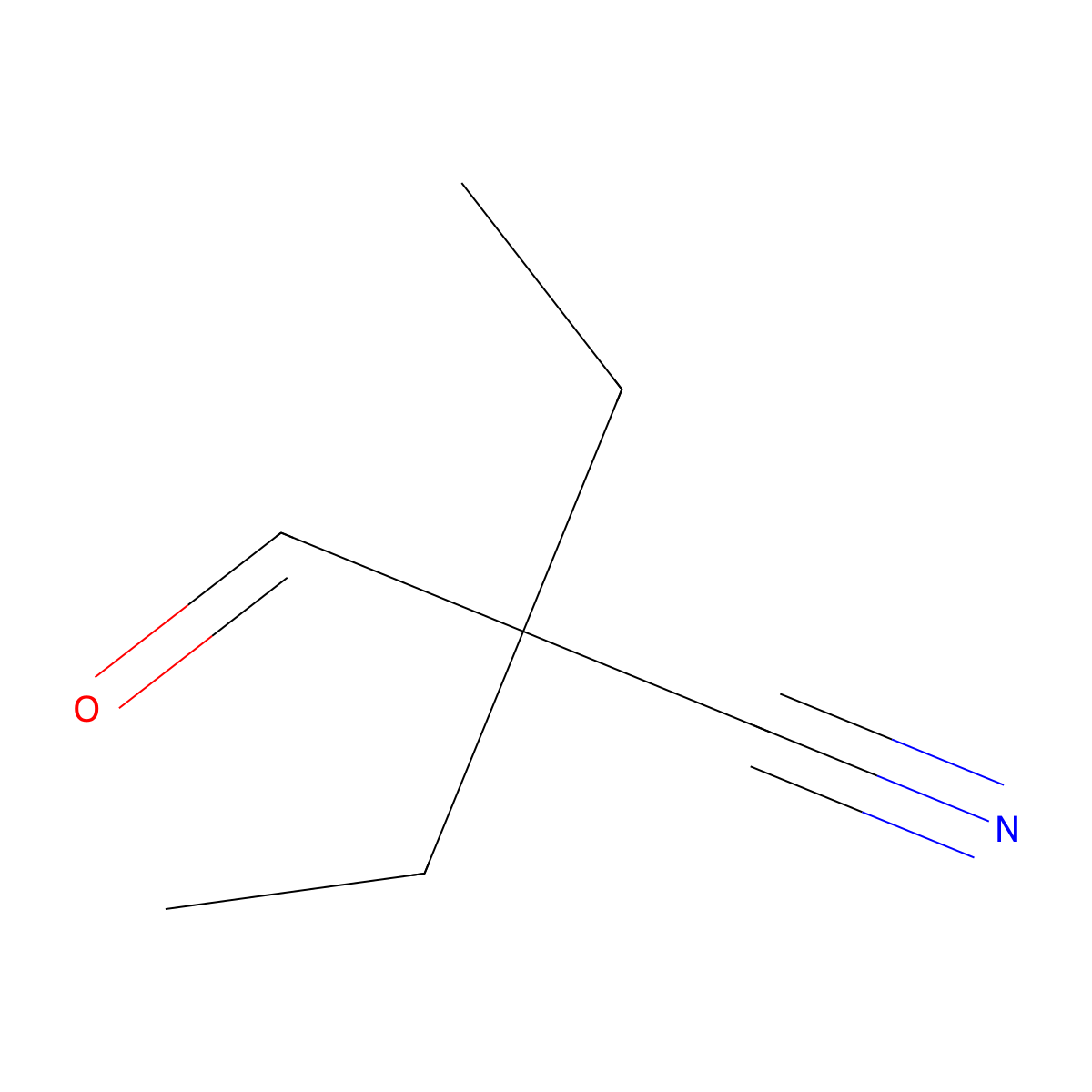 2-Ethyl-2-formylbutanenitrile molecular structure, CAS 2344681-57-6