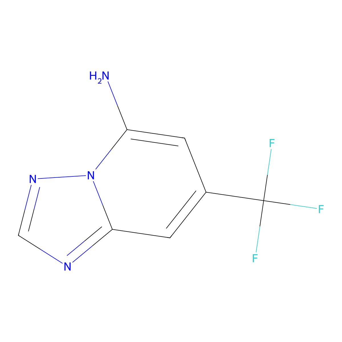 7-(Trifluoromethyl)-[1,2,4]triazolo[1,5-a]pyridin-5-amine molecular structure, CAS 2344681-59-8