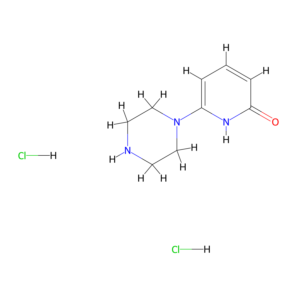 6-(Piperazin-1-yl)-1,2-dihydropyridin-2-one dihydrochloride molecular structure, CAS 2344681-63-4
