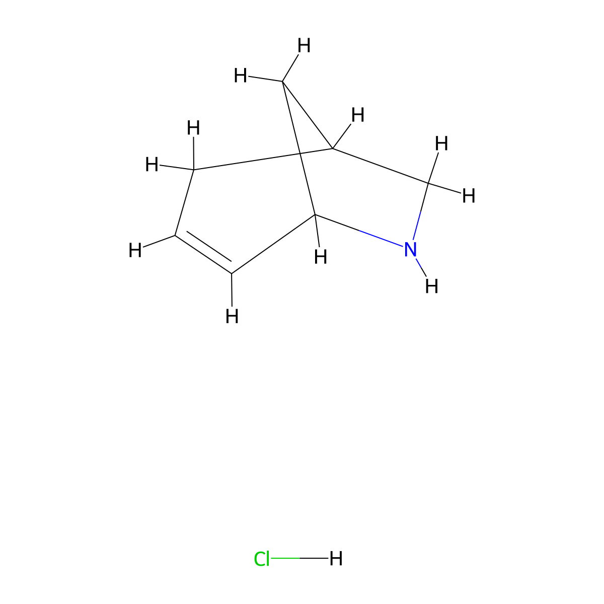 6-Azabicyclo[3.2.1]oct-3-ene hydrochloride molecular structure, CAS 2344684-99-5