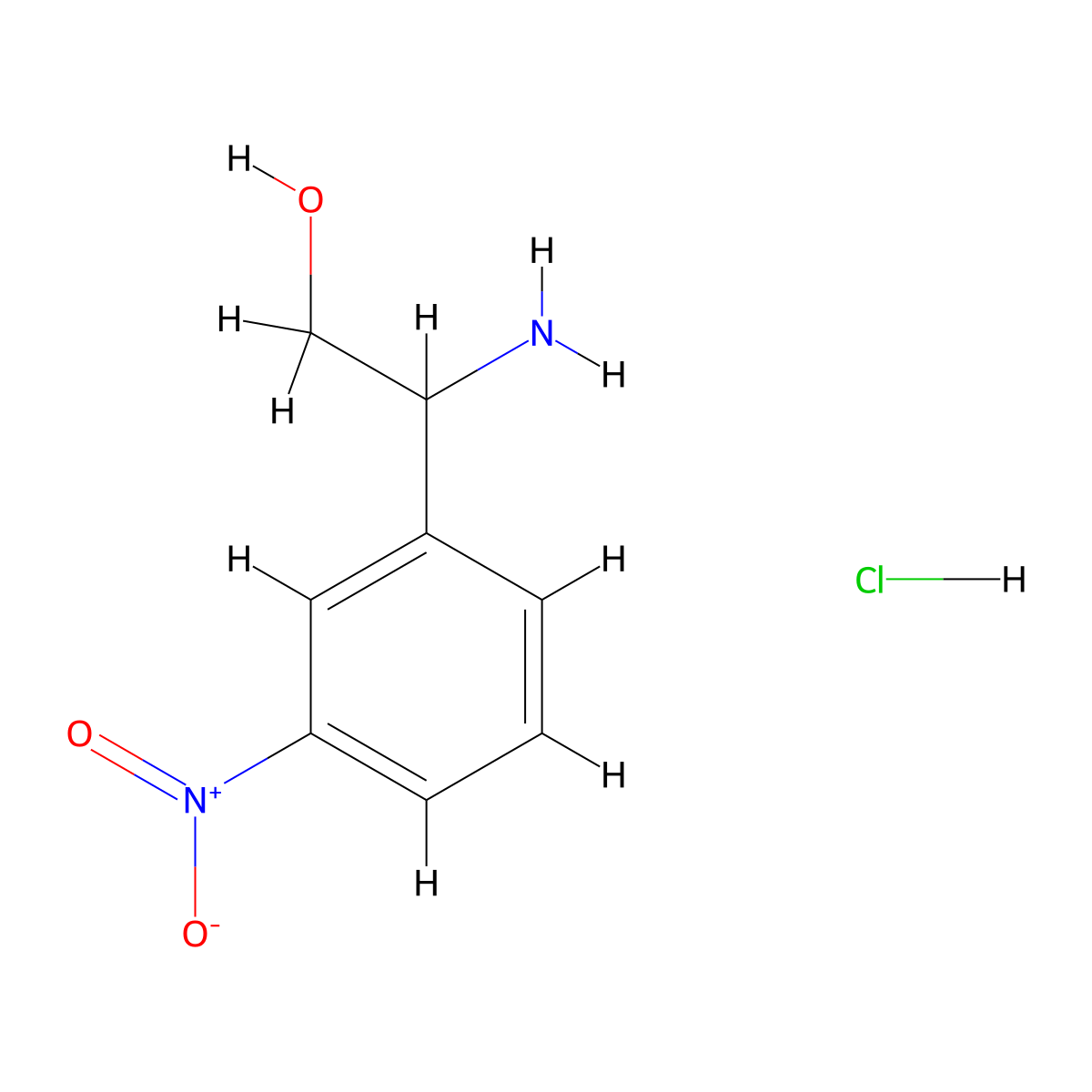 2-Amino-2-(3-nitrophenyl)ethan-1-ol hydrochloride molecular structure, CAS 2344685-01-2