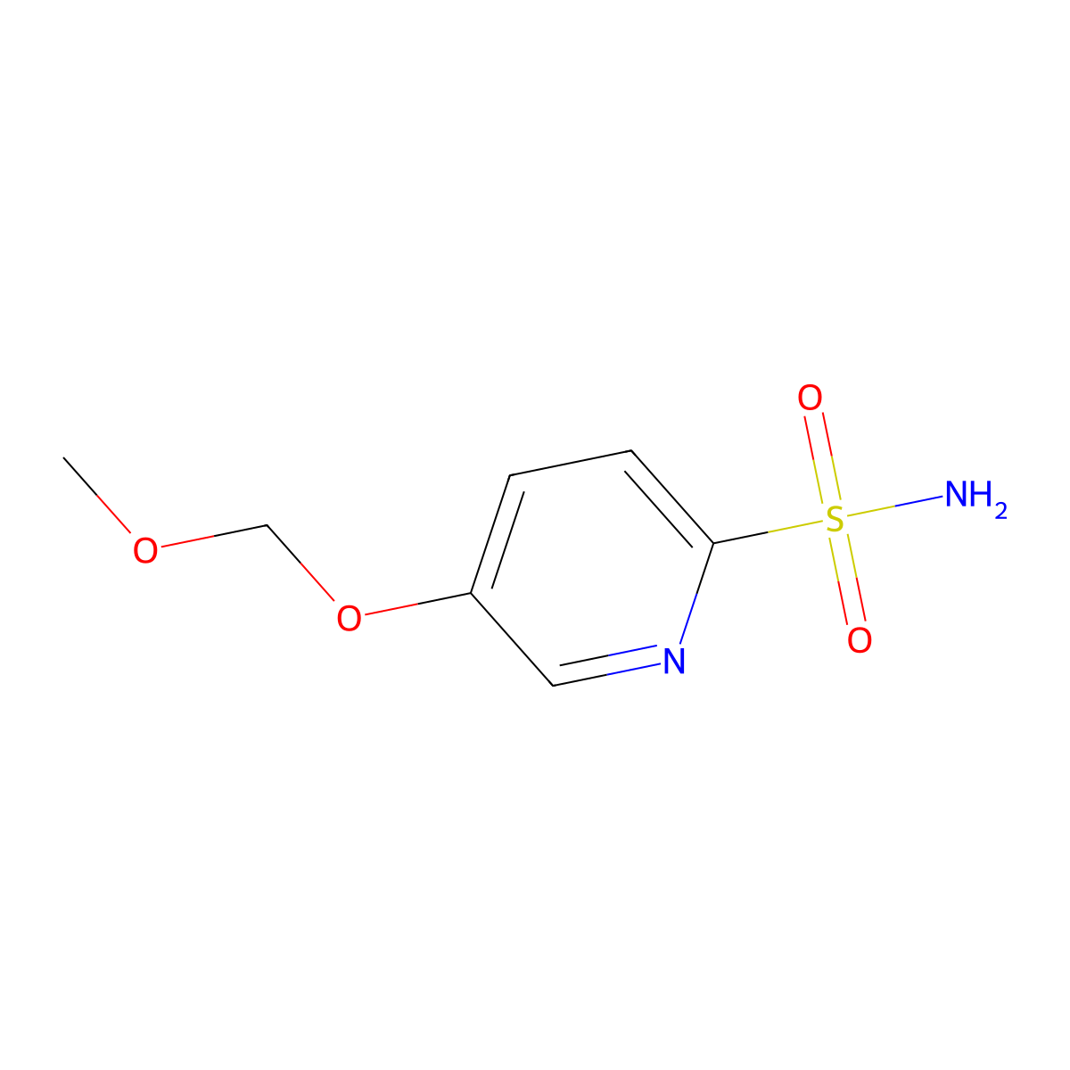 5-(Methoxymethoxy)pyridine-2-sulfonamide molecular structure, CAS 2344685-07-8