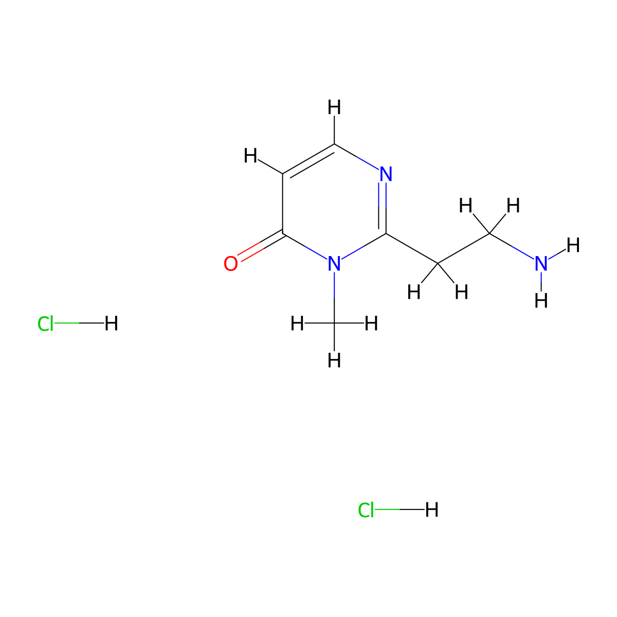 2-(2-Aminoethyl)-3-methylpyrimidin-4-one;dihydrochloride molecular structure, CAS 2344685-15-8