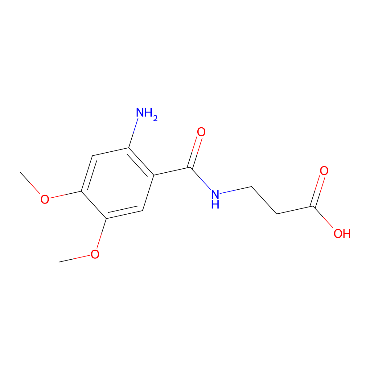 3-[(2-Amino-4,5-dimethoxyphenyl)formamido]propanoic acid molecular structure, CAS 2344685-19-2