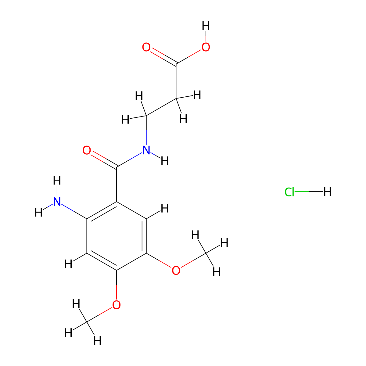 3-[(2-Amino-4,5-dimethoxyphenyl)formamido]propanoic acid hydrochloride molecular structure, CAS 2344685-20-5