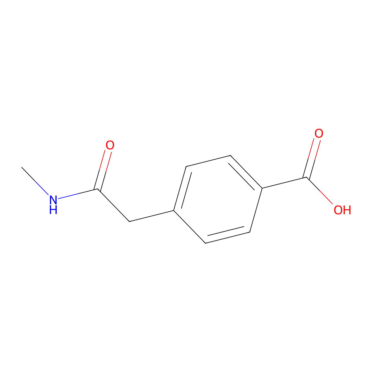 4-[(Methylcarbamoyl)methyl]benzoic acid molecular structure, CAS 2344685-24-9