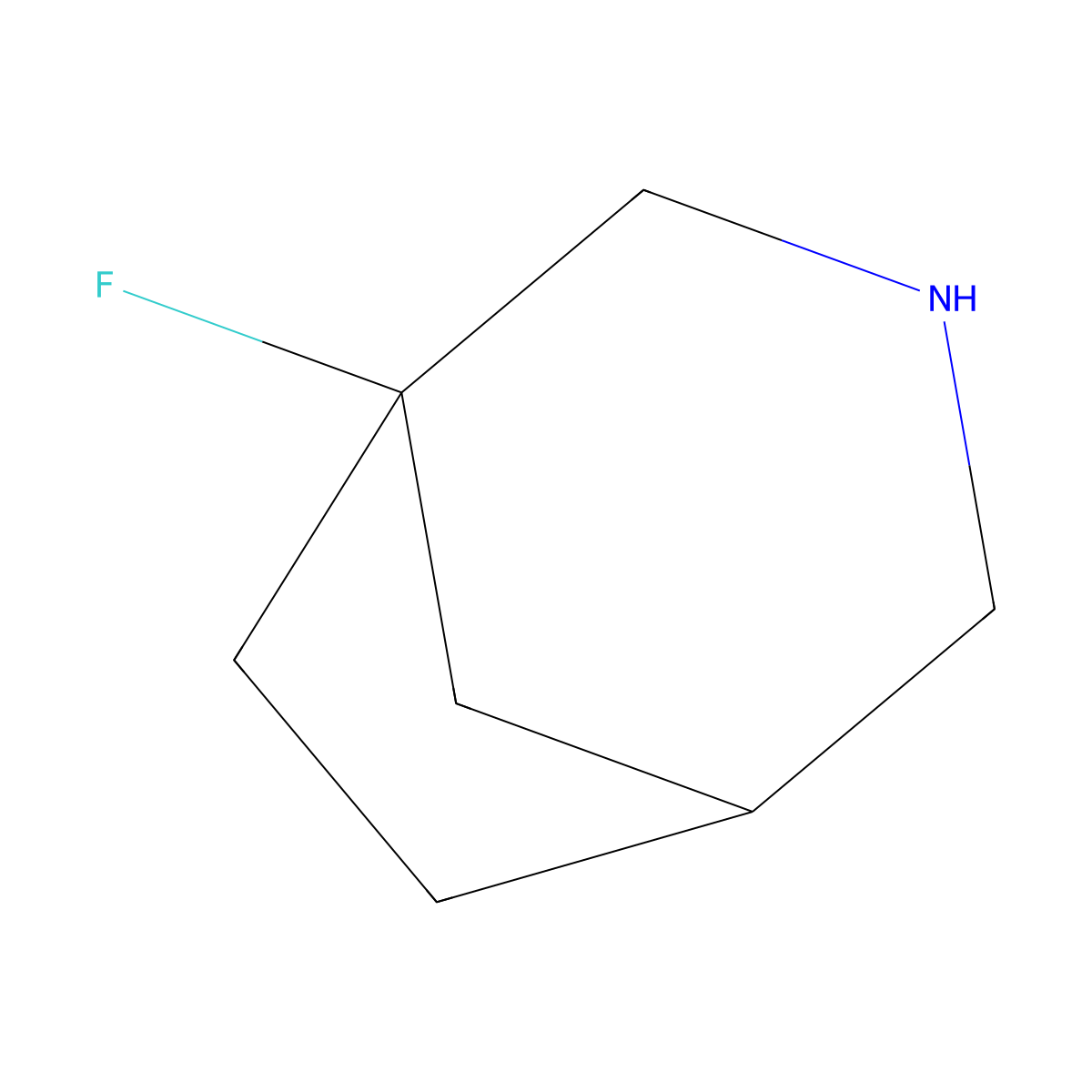 1-Fluoro-3-azabicyclo[3.2.1]octane molecular structure, CAS 2344685-29-4