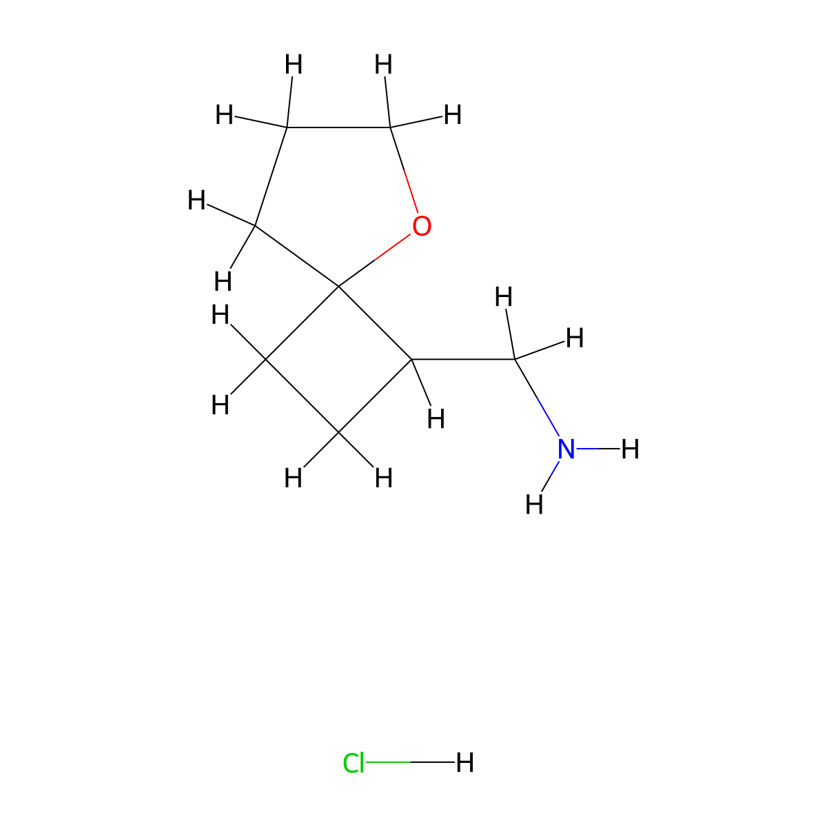 {5-Oxaspiro[3.4]octan-1-yl}methanamine hydrochloride molecular structure, CAS 2344685-32-9