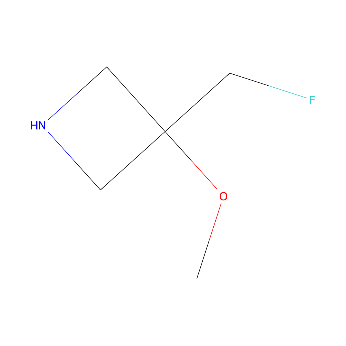3-(Fluoromethyl)-3-methoxyazetidine molecular structure, CAS 2344685-40-9