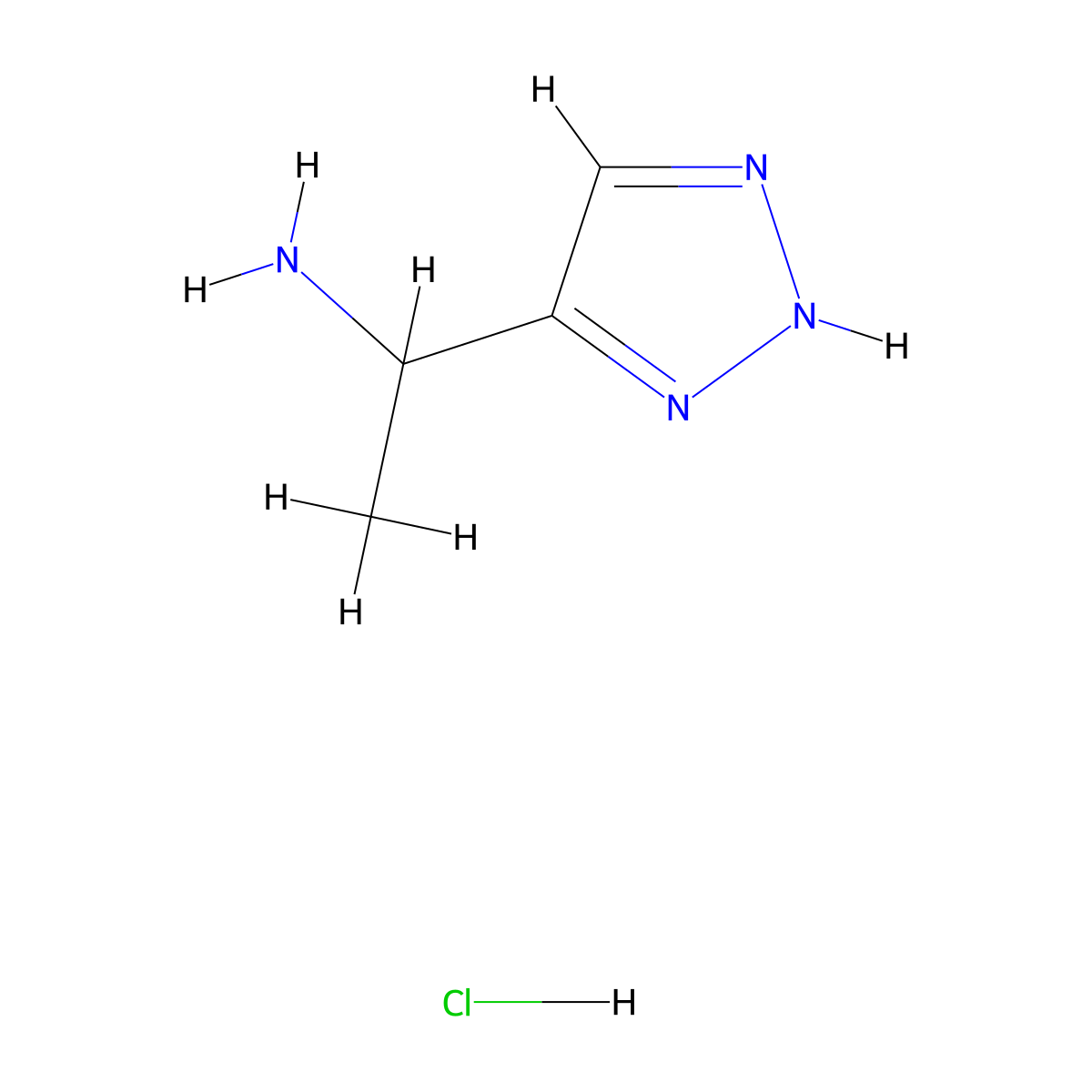 1-(1H-1,2,3-triazol-4-yl)ethan-1-amine hydrochloride molecular structure, CAS 2344685-42-1