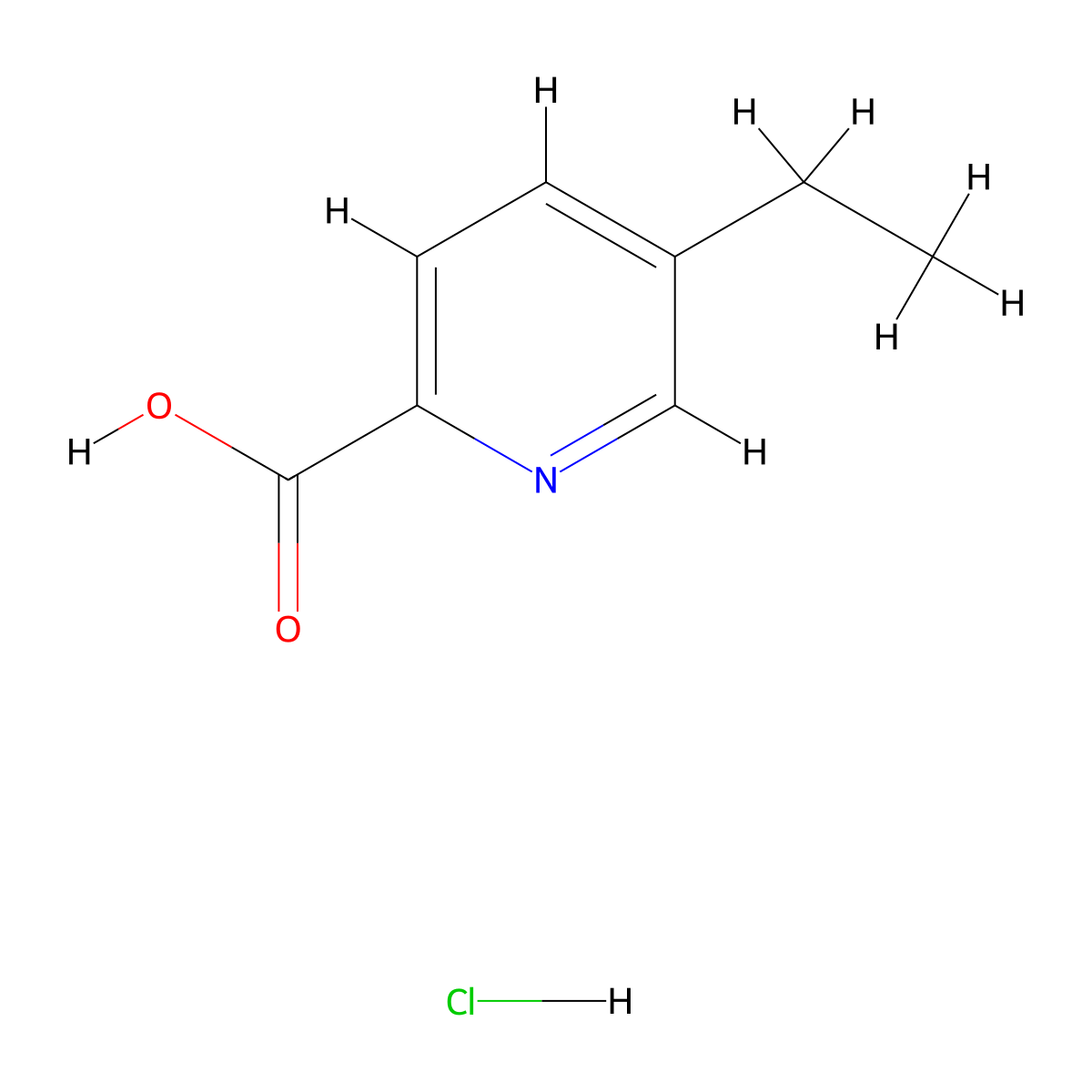 5-Ethylpyridine-2-carboxylic acid hydrochloride molecular structure, CAS 2344685-46-5