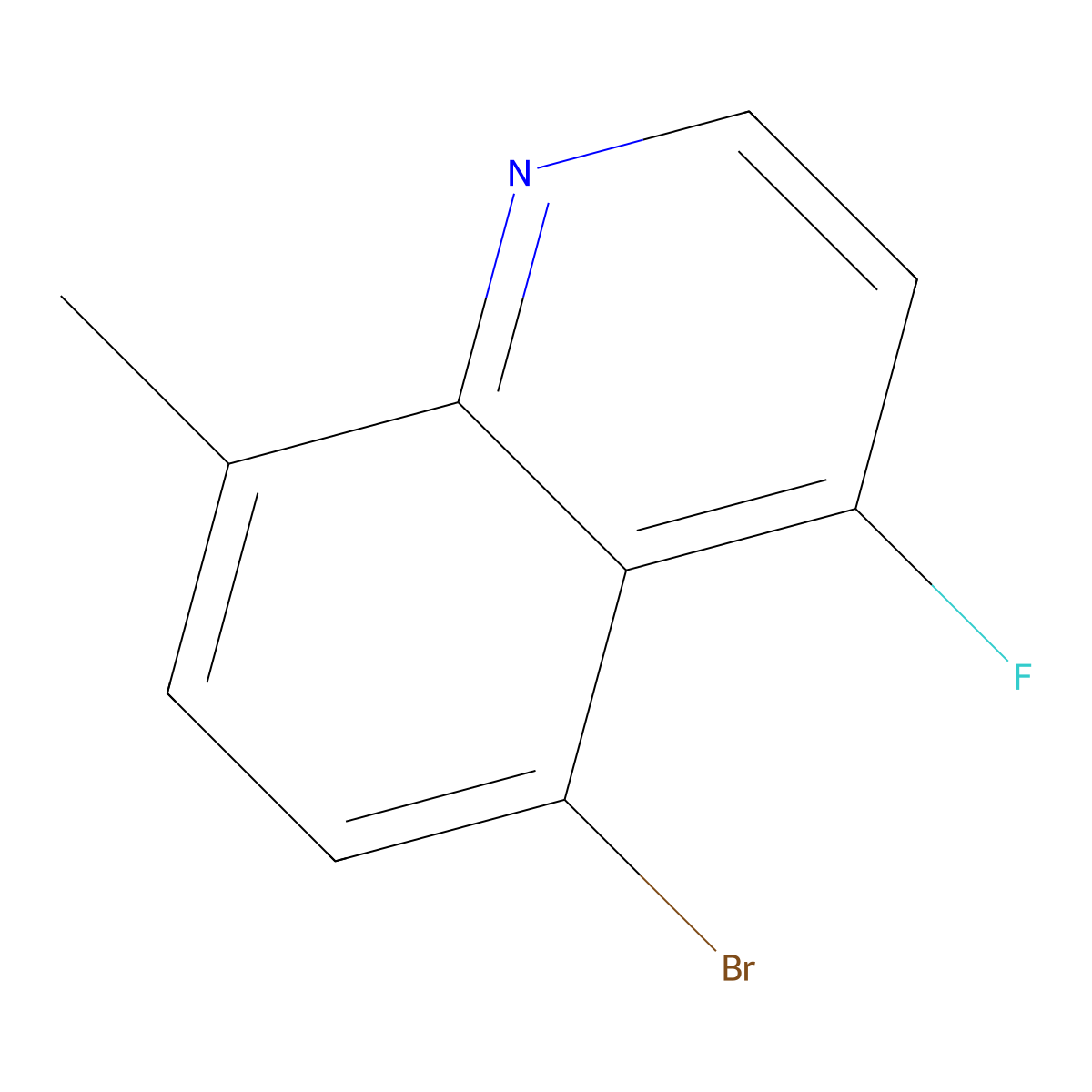 5-Bromo-4-fluoro-8-methylquinoline molecular structure, CAS 2344685-55-6