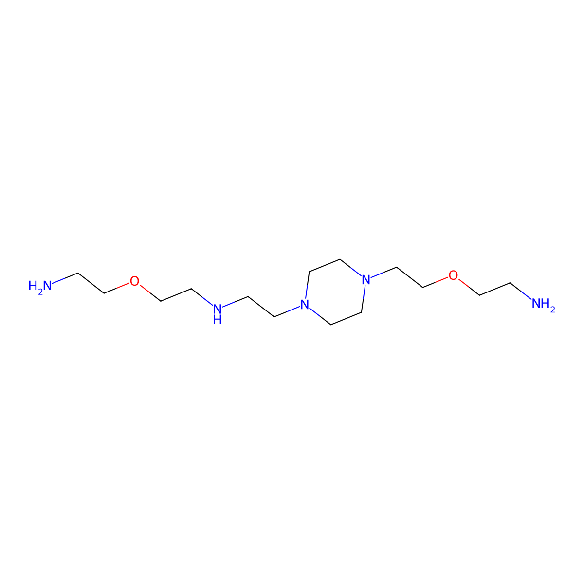 2-{2-[4-(2-{[2-(2-Aminoethoxy)ethyl]amino}ethyl)piperazin-1-yl]ethoxy}ethan-1-amine molecular structure, CAS 2344685-60-3