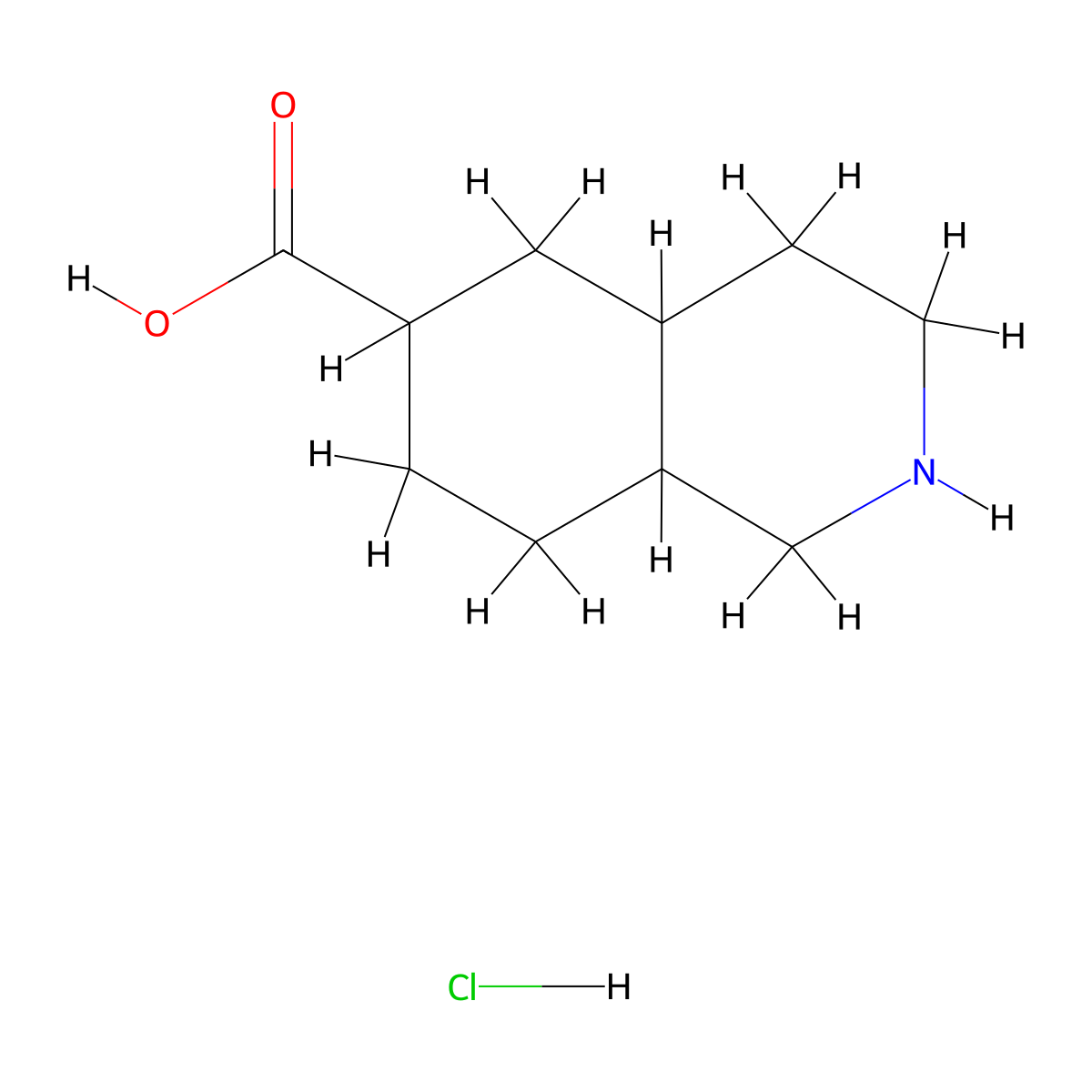 Decahydroisoquinoline-6-carboxylic acid hydrochloride molecular structure, CAS 2344685-64-7