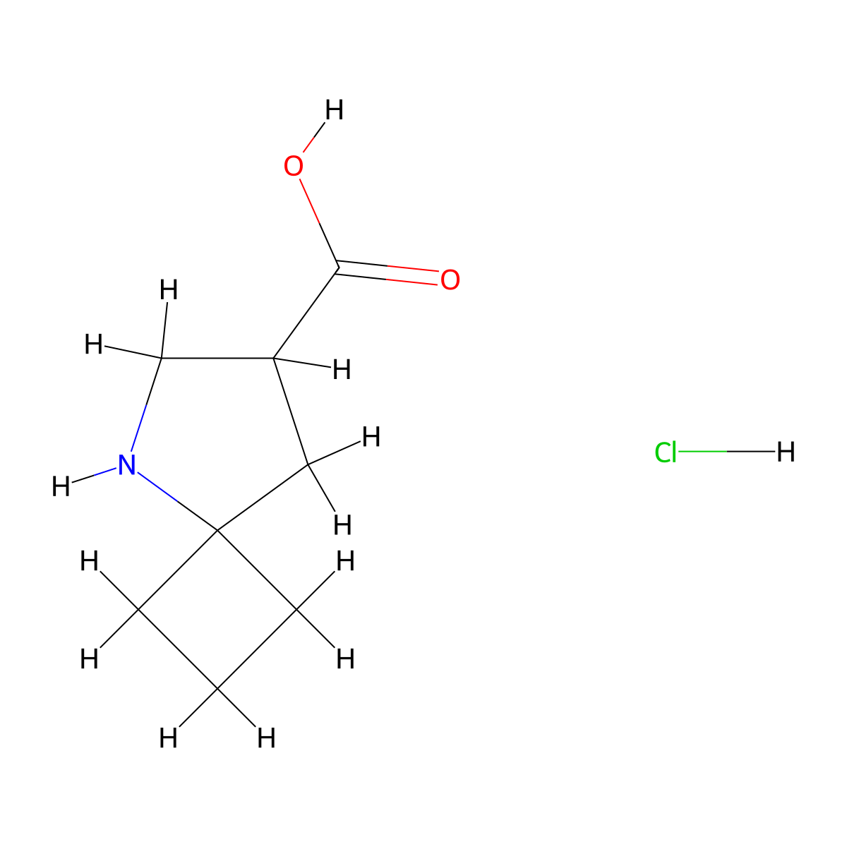 5-Azaspiro(3.4)octane-7-carboxylic acid hydrochloride molecular structure, CAS 2344685-69-2