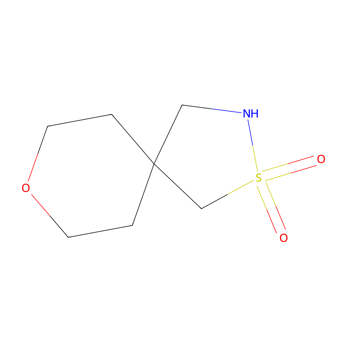 8-Oxa-2lambda6-thia-3-azaspiro(4.5)decane-2,2-dione molecular structure, CAS 2344685-75-0