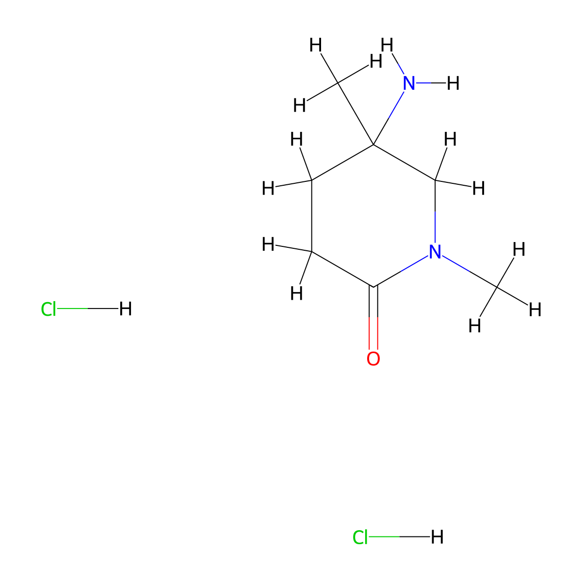 5-Amino-1,5-dimethylpiperidin-2-one dihydrochloride molecular structure, CAS 2344685-80-7