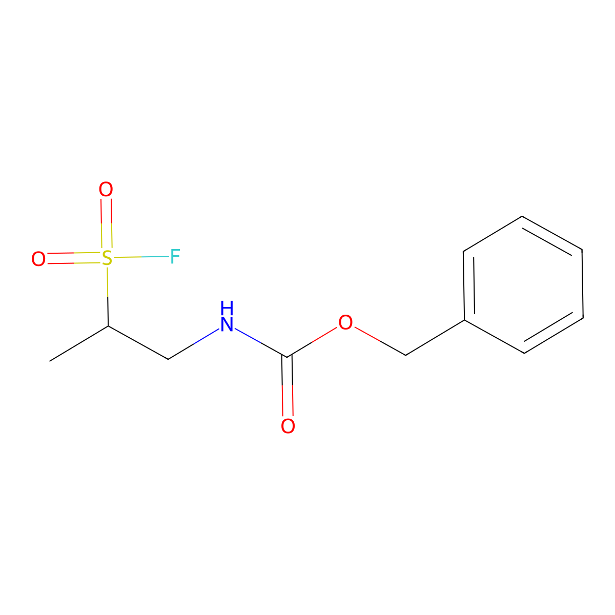 benzyl N-[2-(fluorosulfonyl)propyl]carbamate molecular structure, CAS 2344685-85-2