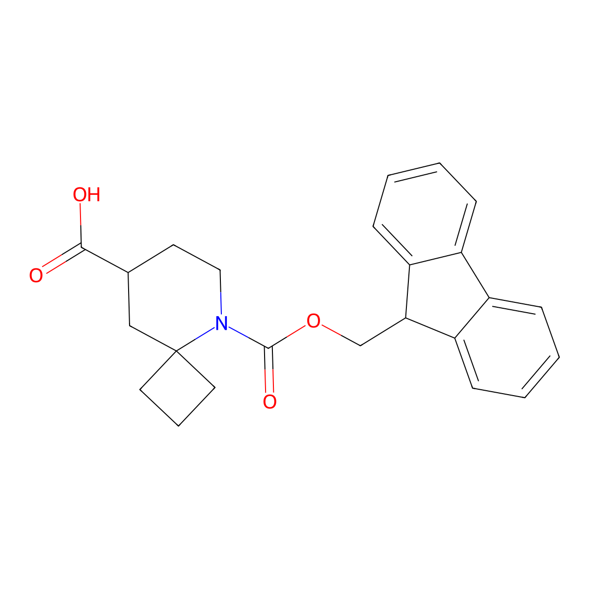 5-(9H-Fluoren-9-ylmethoxycarbonyl)-5-azaspiro[3.5]nonane-8-carboxylic acid molecular structure, CAS 2344685-88-5