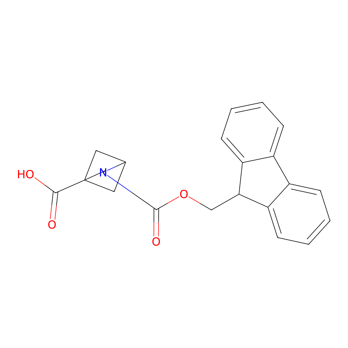 2-{[(9H-fluoren-9-yl)methoxy]carbonyl}-2-azabicyclo[2.1.1]hexane-4-carboxylic acid molecular structure, CAS 2344685-89-6