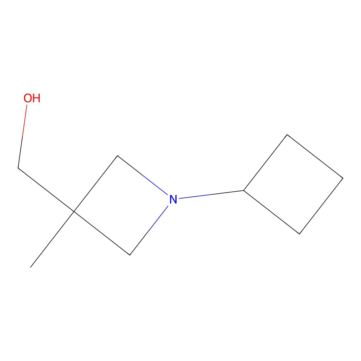 (1-Cyclobutyl-3-methylazetidin-3-yl)methanol molecular structure, CAS 2344686-03-7