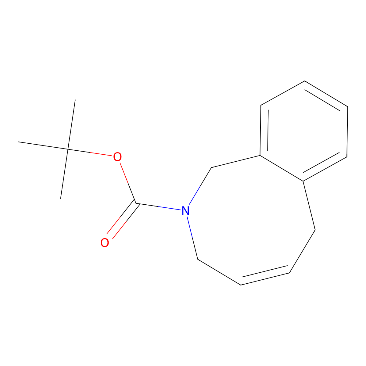 Tert-butyl1,2,3,6-tetrahydro-2-benzazocine-2-carboxylate molecular structure, CAS 2344692-58-4