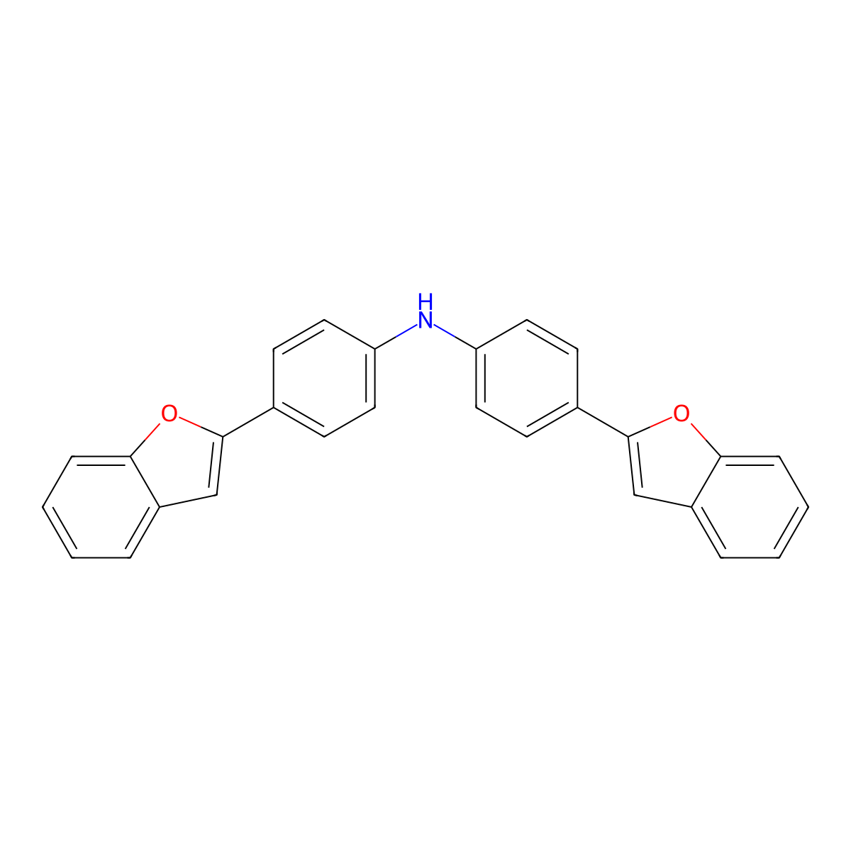 4-(2-benzofuranyl)-N-[4-(2-benzofuranyl)phenyl]Benzenamine molecular structure, CAS 2344711-15-3
