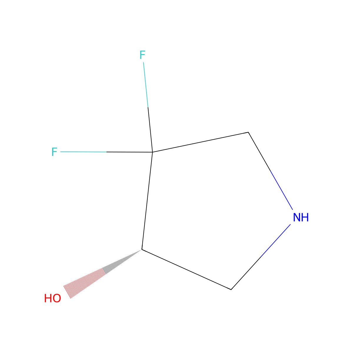 (S)-4,4-Difluoropyrrolidin-3-ol molecular structure, CAS 2344751-62-6