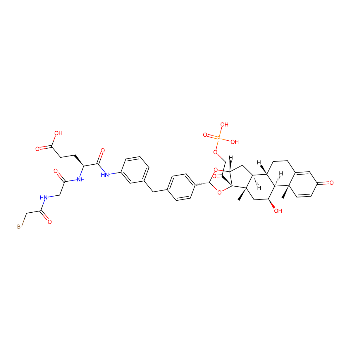 Glucocorticoid receptor agonist-1 phosphate Gly-Glu-Br molecular structure, CAS 2344809-82-9