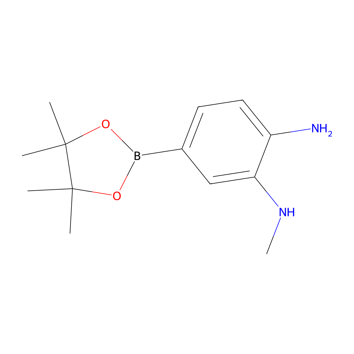 N1-Methyl-5-(4,4,5,5-tetramethyl-1,3,2-dioxaborolan-2-YL)benzene-1,2-diamine molecular structure, CAS 2344856-26-2