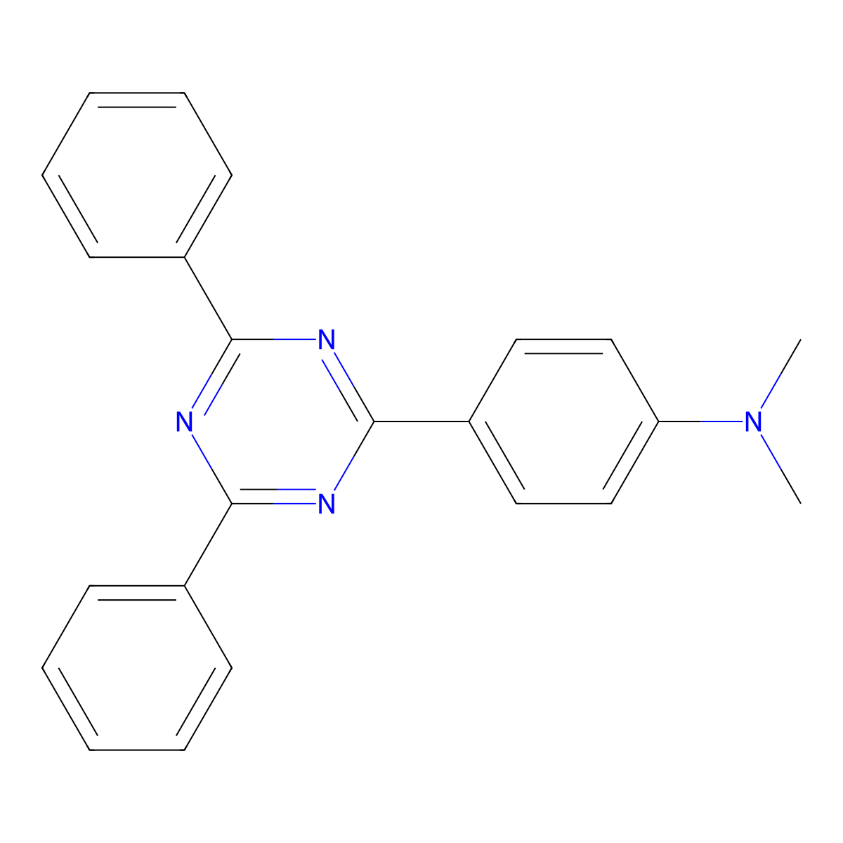 4-(4,6-diphenyl-1,3,5-triazin-2-yl)-N,N-dimethylaniline molecular structure, CAS 23449-09-4