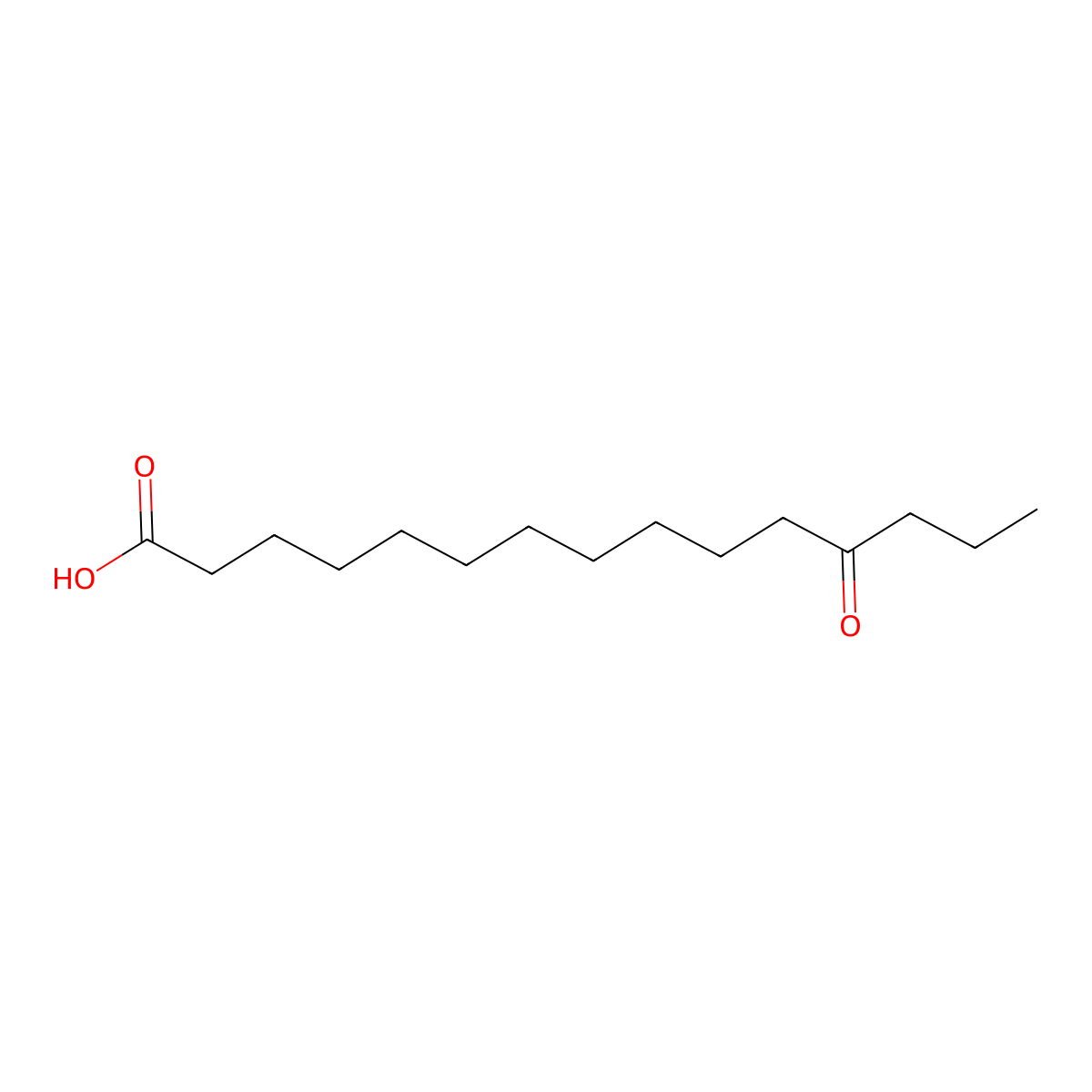 12-Oxopentadecanoic acid molecular structure, CAS 2345-14-4