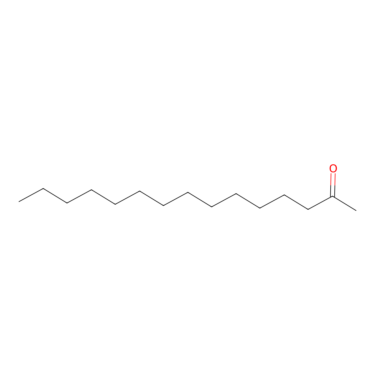 2-Pentadecanone molecular structure, CAS 2345-28-0