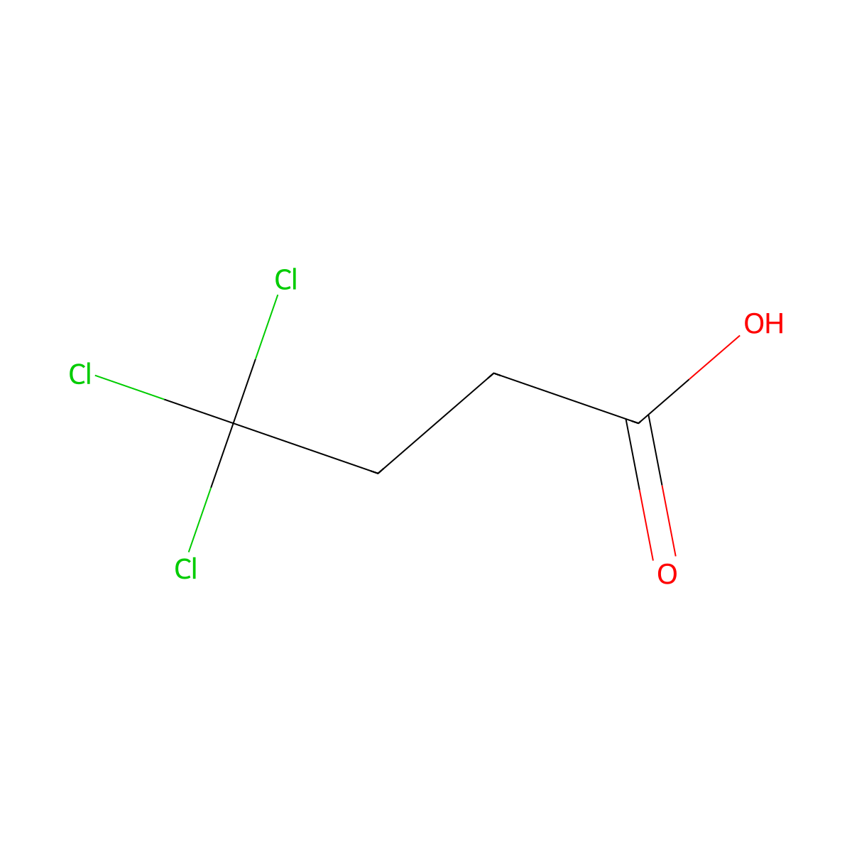 4,4,4-Trichlorobutyric acid molecular structure, CAS 2345-32-6