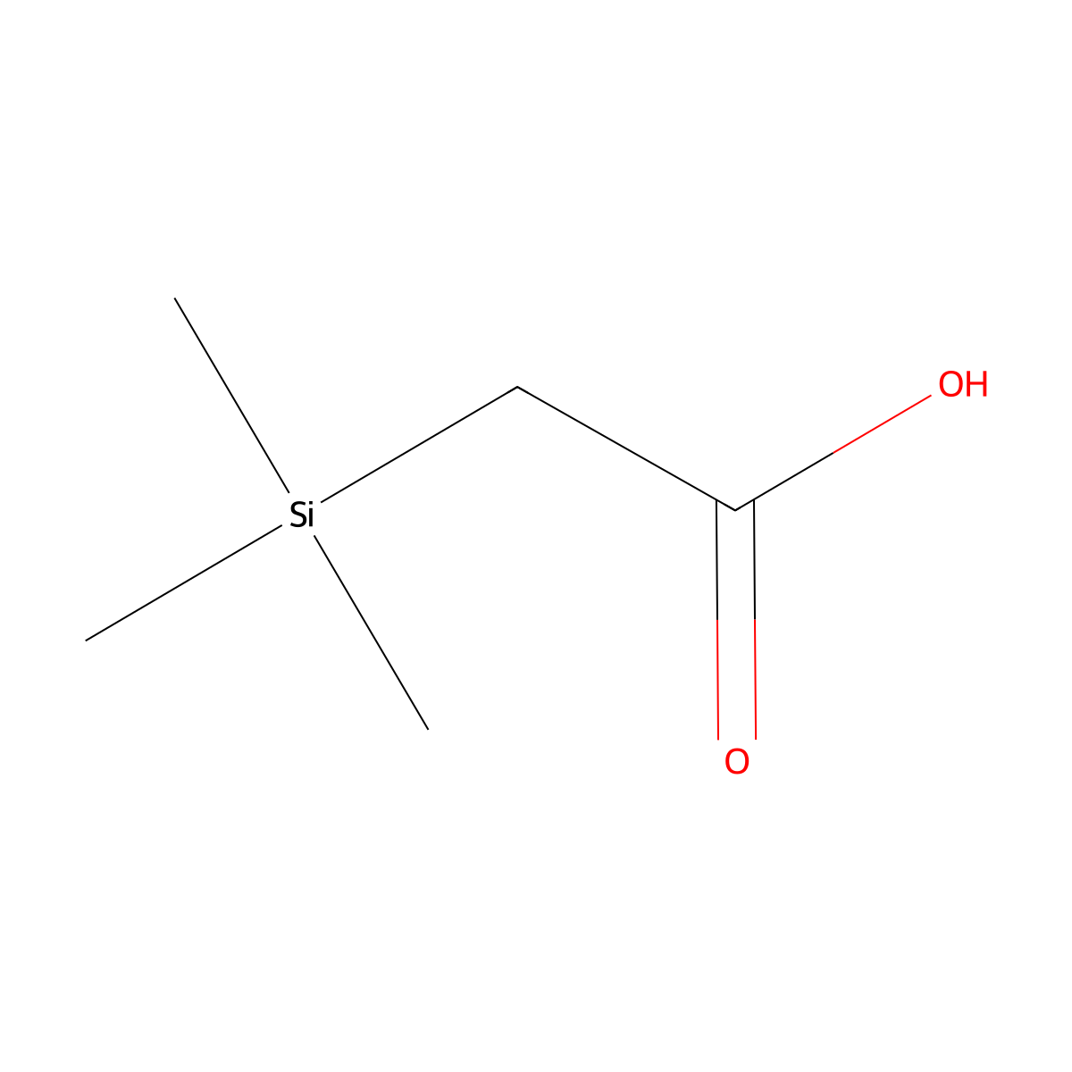 Acetic acid, 2-(trimethylsilyl)- molecular structure, CAS 2345-38-2