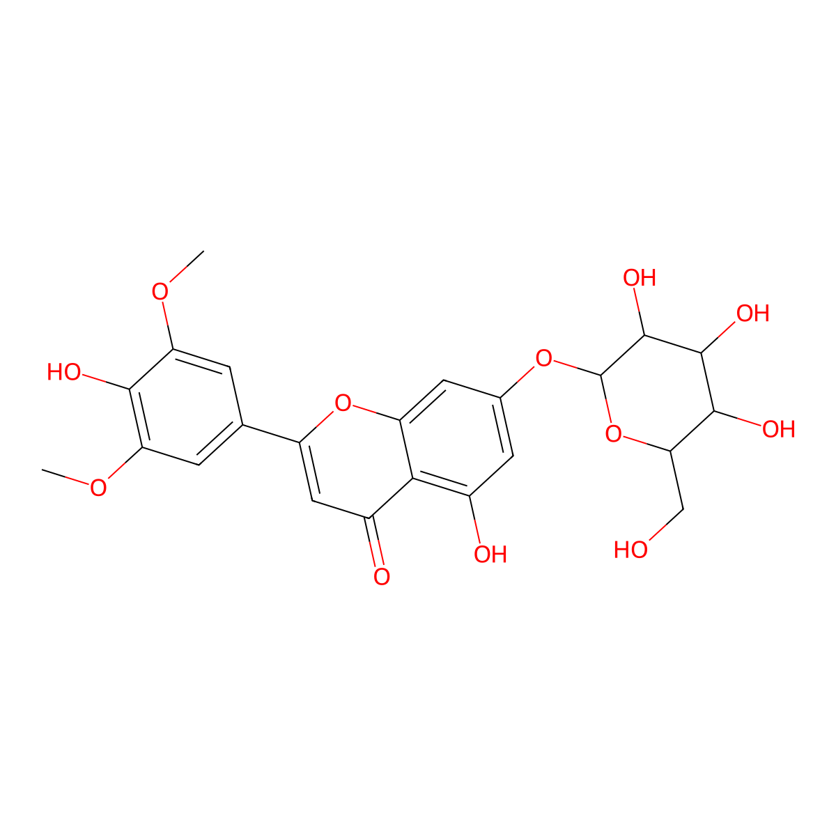 Glucotricin molecular structure, CAS 2345-97-3
