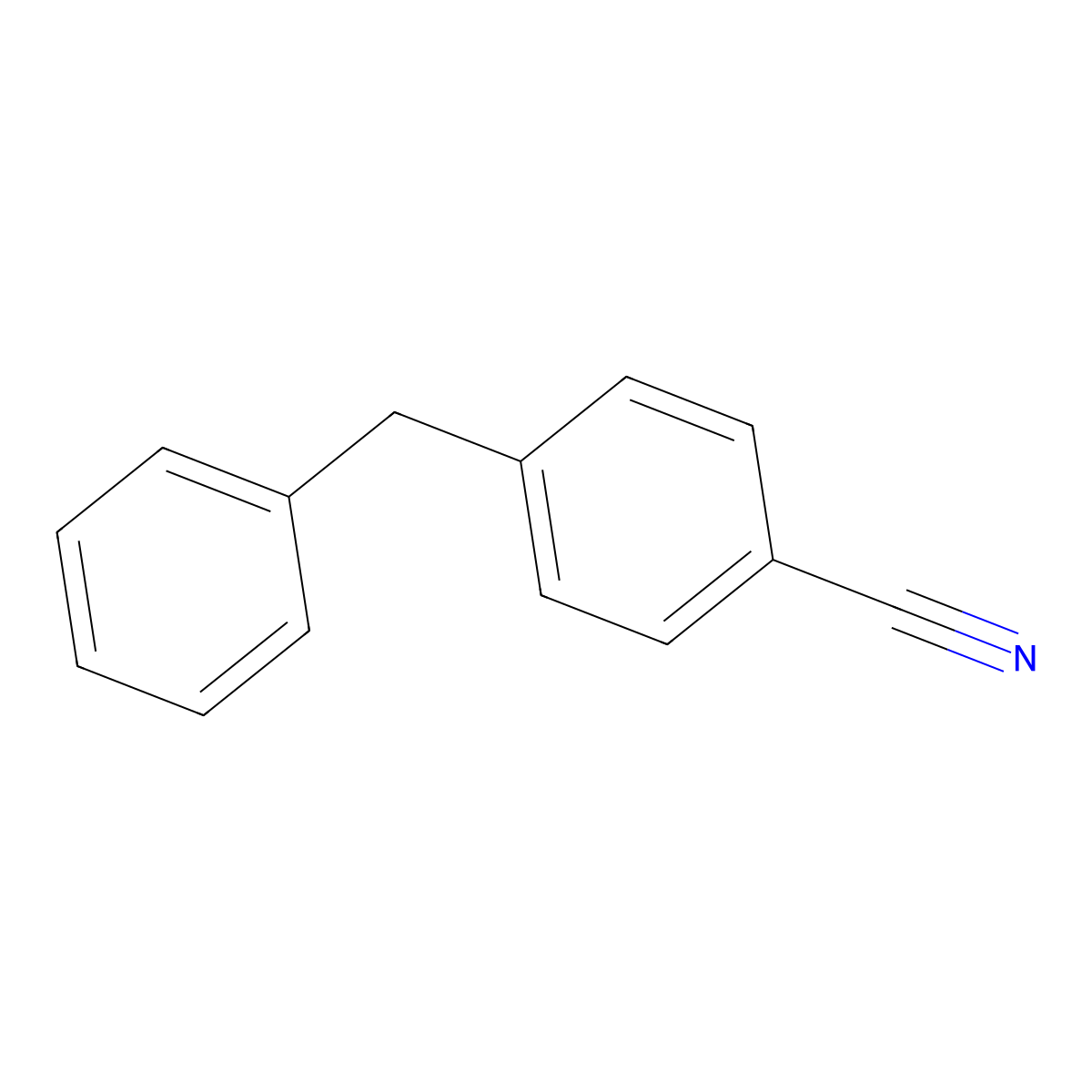 Benzonitrile, 4-(phenylmethyl)- molecular structure, CAS 23450-31-9