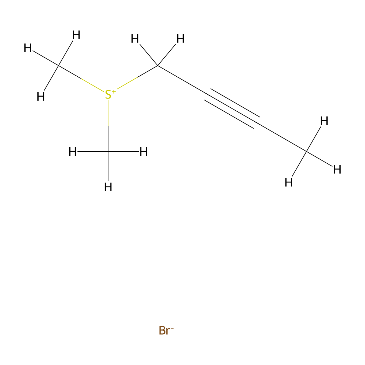 (But-2-yn-1-yl)dimethylsulfanium bromide molecular structure, CAS 23451-60-7