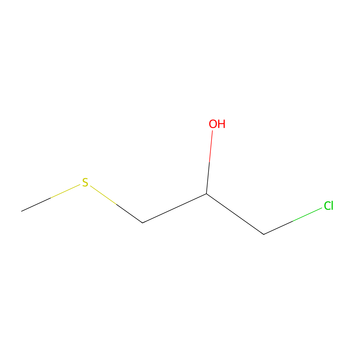 1-Chloro-3-(methylthio)propan-2-ol molecular structure, CAS 23451-66-3