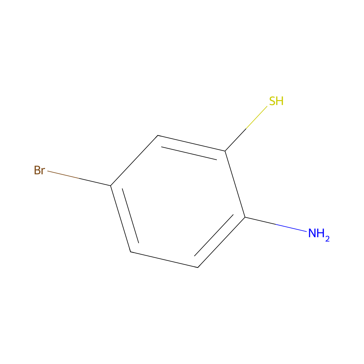 2-Amino-5-bromobenzene-1-thiol molecular structure, CAS 23451-95-8